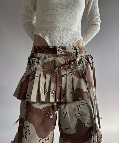 【3月中旬頃発送 / RE;CIRCLE】 RE  Military Camouflage Wrap Skirt / 260226-015