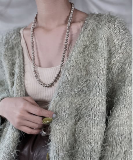 【USED】    Shaggy Knit Cardigan/211216-009
