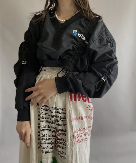【RE;CIRCLE】 RE Nylon Drawcord Pullover Black / 230406-017