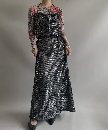 【USED】 Spangle Camisole One-piece / 231009-017