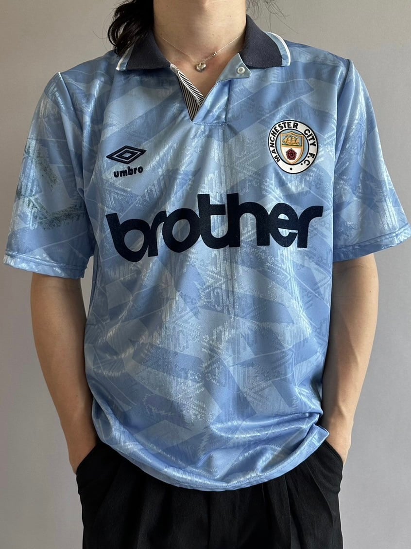 USED】UMBRO MANCHESTER CITY Soccer Shirt /2408