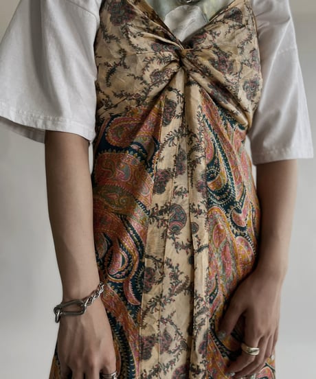 【USED】 Sleeveless Paisley One-piece / 220611-009