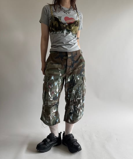 【USED】 Camouflage Sheer Camisole Bra Top/ 250614-016