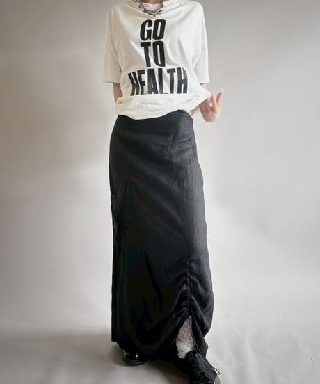 【USED】 RESIZED Made in USA 90's Fruit of the Loom GO TO HEALTH T-Shirt / 250802-011