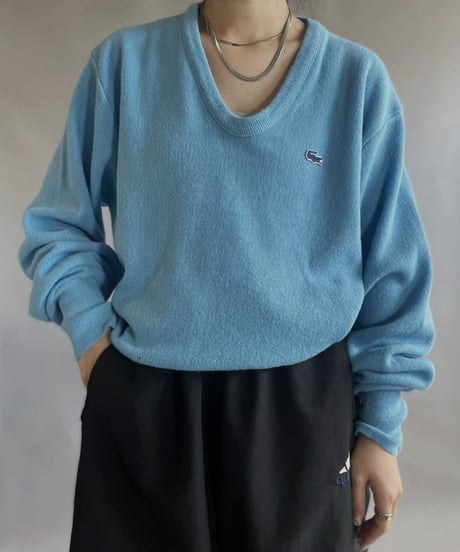 【USED】 IZOD Lacoste Acrylic Pullover Light Blue / 230204-008