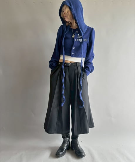 【RE;CIRCLE】 RE Hooded Acrylic Short Cardigan / 251016-004