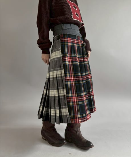 【RE;CIRCLE】 RE Kilt Long Skirt / 260108-003
