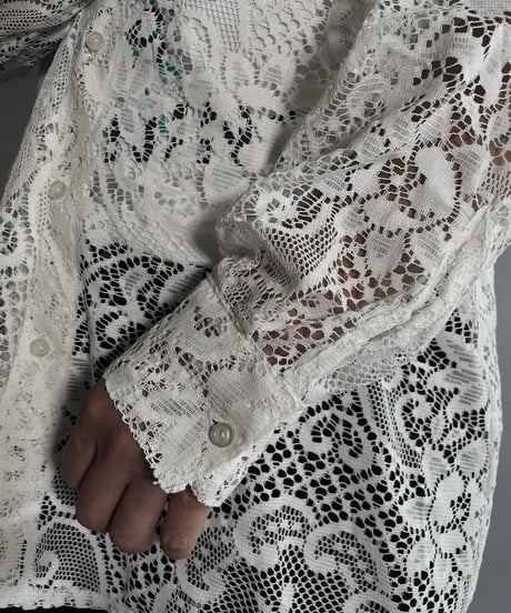 【RE;CIRCLE】 RE Men's Crochet Lace Shirt / 220915-001