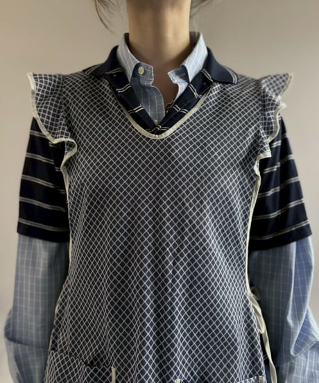 【USED】 Checked Pattern Euro Apron / 260321-007