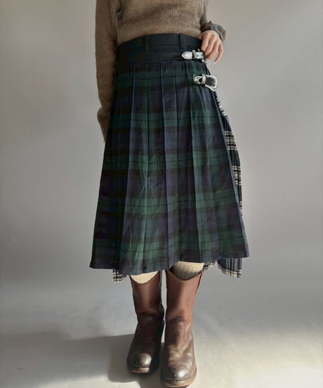 【RE;CIRCLE】 RE Kilt Long Skirt / 251204-004