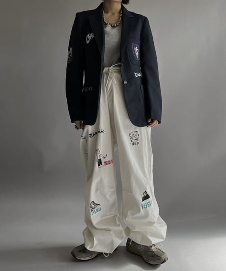 【Mashup Products】 Silk Screen School Jacket/  240217-014