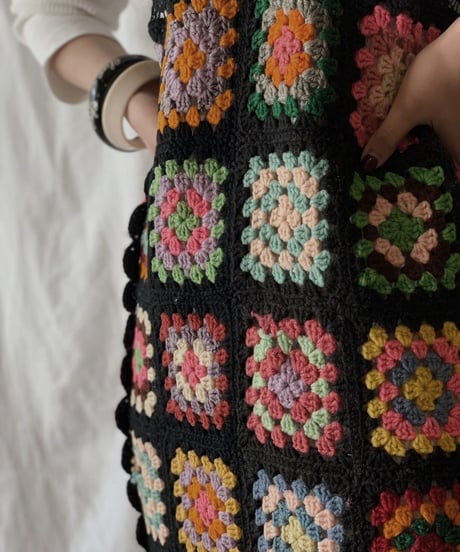 【RE;CIRCLE】 Remake Granny Knit N/S One-piece①/210331-011