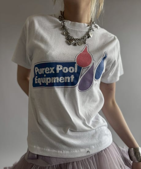 【USED】 RESIZED Made in USA Purex Pool Equipment T-Shirt / 260627-025