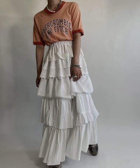 【RE;CIRCLE】 RE Tiered skirt / 220716-009