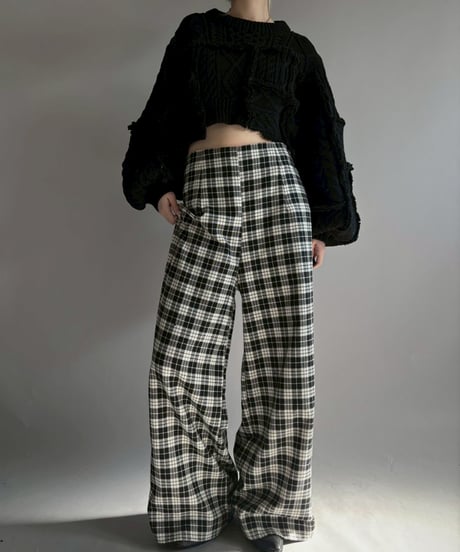 【RE;CIRCLE】 RE Aran Knit Patchwork Pullover Top / 251218-007