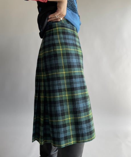 【USED】 Check Patterned Skirt/ 241006-043