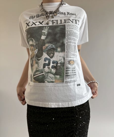 【USED】 90's News Paper T-Shirt/250510-083