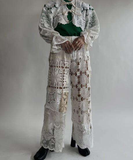 【RE;CIRCLE】 RE Crochet Lace Patchwork Bolero / 220526-033