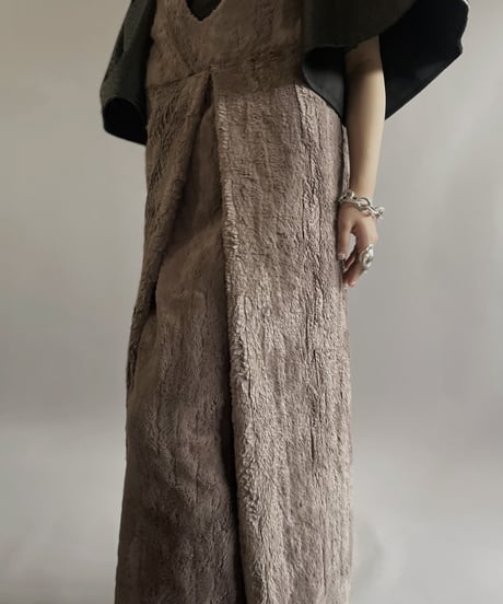 【USED】BRYAN and JOHNNY S/S  Fur Design One-Piece /240414-017