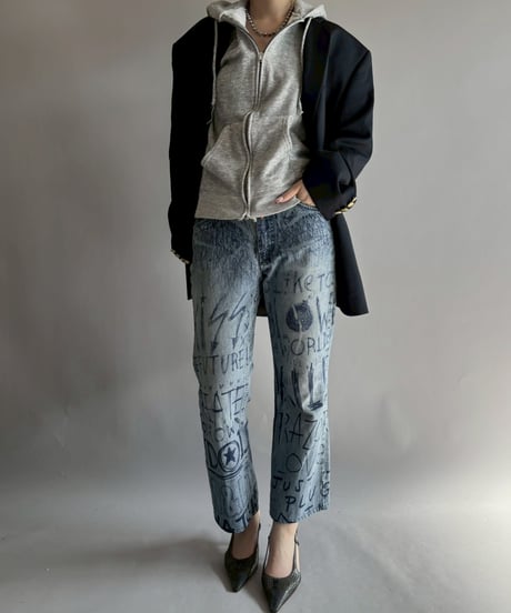 【USED】 W&LT 97AW Graffiti Denim Pants / 251108-020