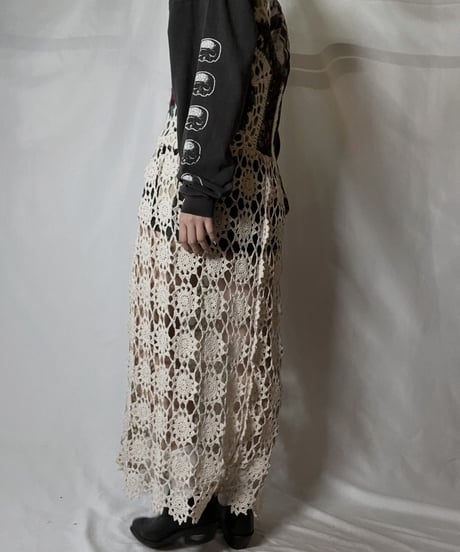 【RE;CIRCLE】 RE Granny Knit×Lace N/S One-piece①/210917-008