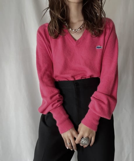【USED】   LACOSTE Knit Top⑩/211126-026