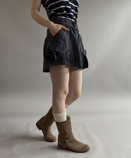 【RE;CIRCLE】 RE ARMY Double Zip Mini Skirt/ 260509-002