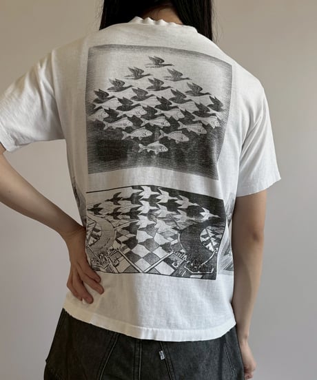 【USED】 Made in USA 90's SOFTEE M.C. ESCHER T-Shirt /250621-028