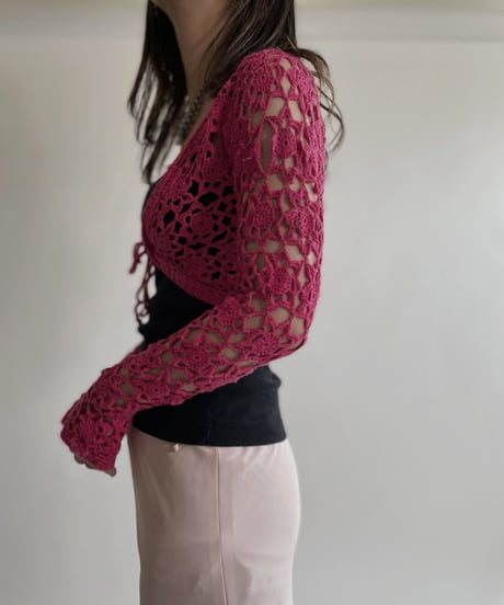 【USED】 Crochet Long Sleeves Cardigan / 220430-013