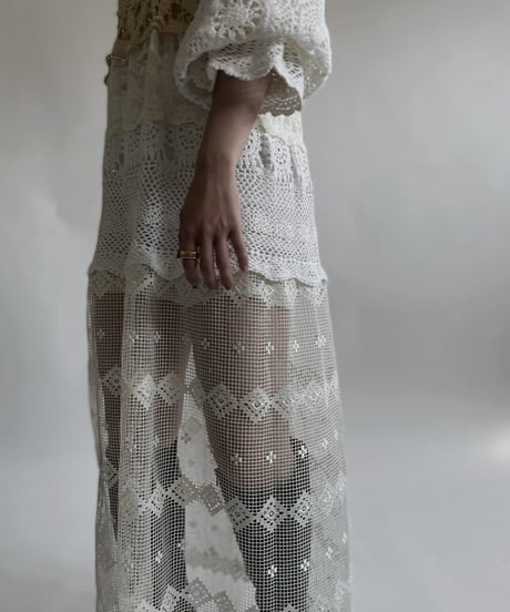 【RE;CIRCLE】 RE Crochet Lace One-piece / 220427-038