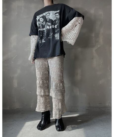 【RE;CIRCLE】 RE Crochet Tiered Pants④/20220317-009