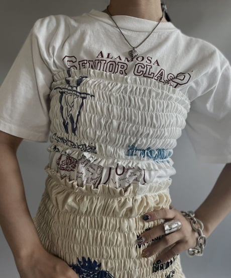 【RE;CIRCLE】RE Eco-Friendly Bag Shirring Tube Top / 230727-015