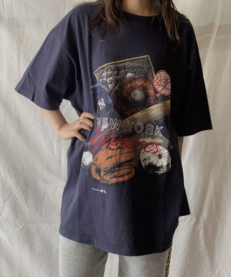【USED】S/S T-shirt NEW YORK YANKEES ① /210602-014