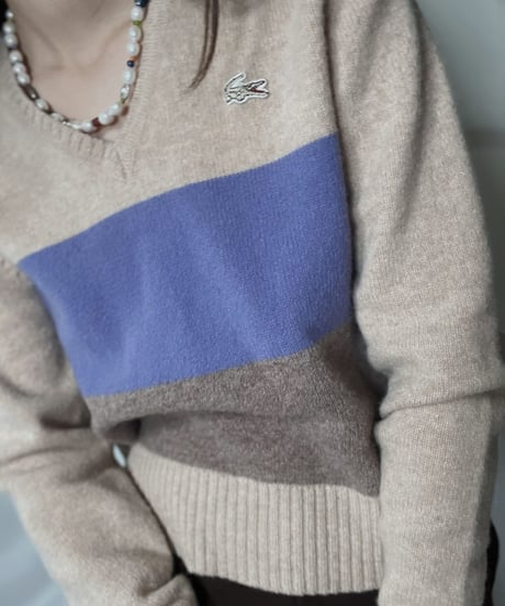 【USED】   LACOSTE Knit Top⑤/211126-011