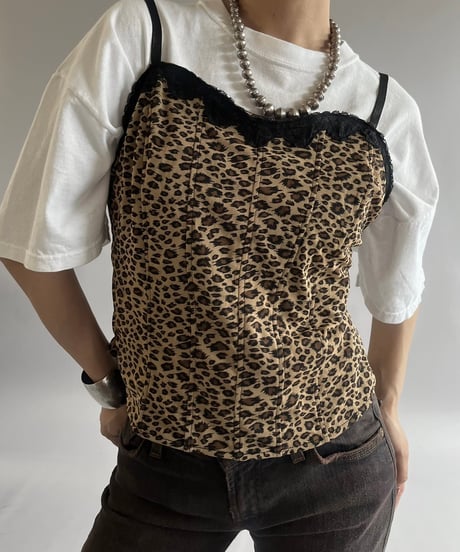【USED】Leopard Patterned Camisole Top /240907-021
