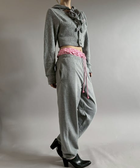 【RE;CIRCLE】 RE Hooded Acrylic Short Cardigan / 260205-006