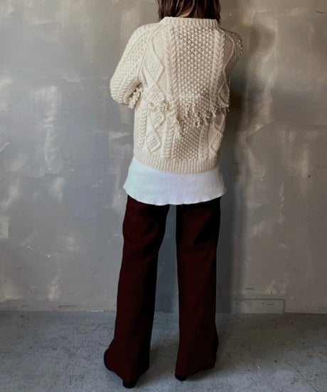 【RE;CIRCLE】 Fringe Cable Knit Cardigan ① / 201112-025