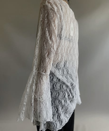 【USED】L/S Flare Sleeve Lace Top/ 230909-006