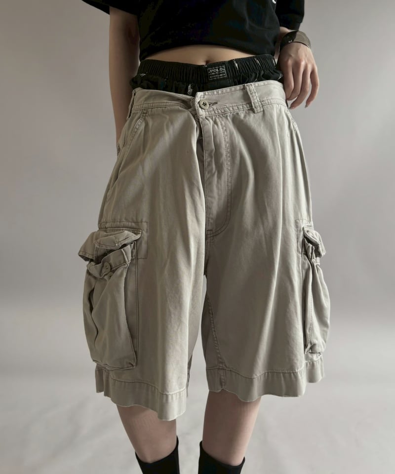 隠れ名作UTILITY｜POLO RLの無骨カーゴショーツ（UNHCR支援） USED】 POLO by Ralph Lauren Cargo Pocket Shorts