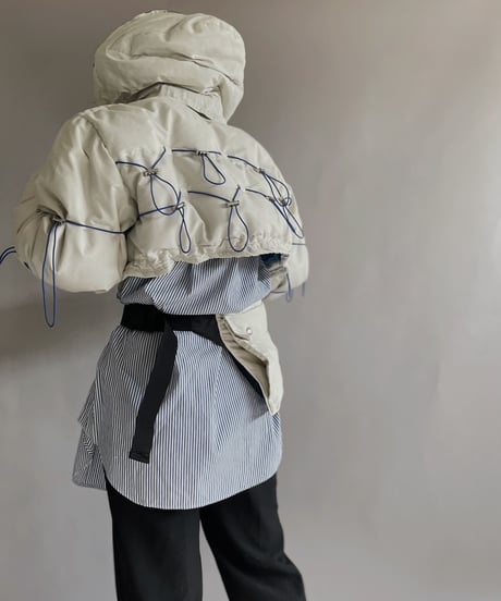 【RE;CIRCLE】 RE Draw Code Short Down White×Blue + Sacoche / 221215-006
