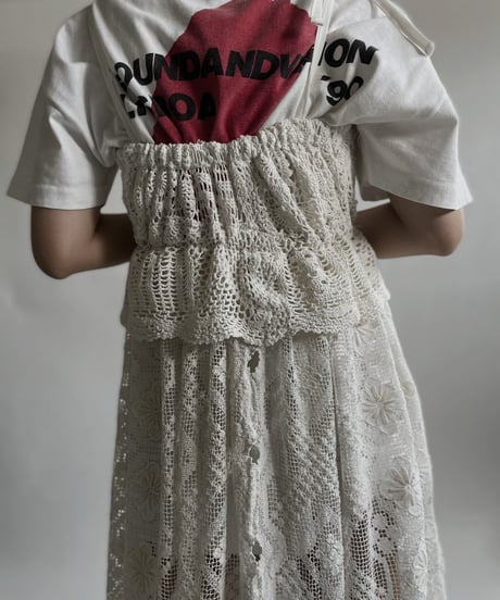 【RE;CIRCLE】 RE Crochet Lace Camisole One-piece / 220427-004