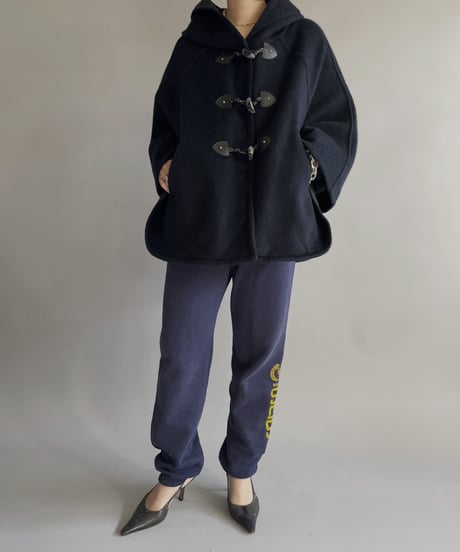 【USED】 Made in Italy Duffle Poncho Coat/240127-026