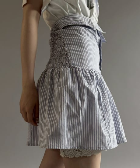 【RE;CIRCLE】  RE Stripe Shirt Mini One-Piece / 260611-005
