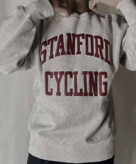 【USED】  90's Champion Reverse Weave Sweat STANFORD CYCLINE/211116-050