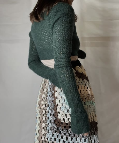 【USED】  Crochet Knit L/S Top ①/211014-033