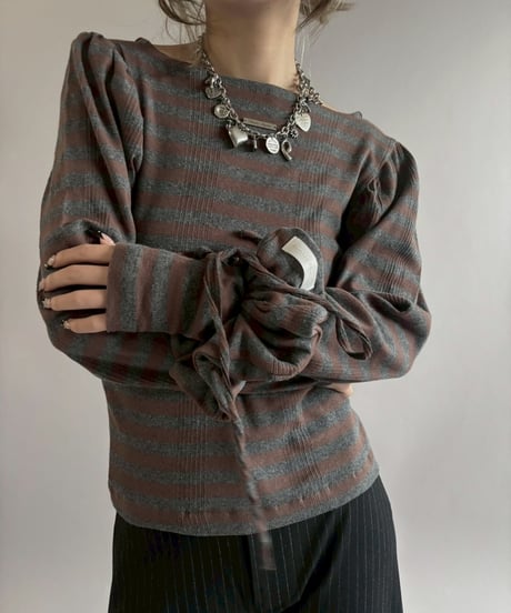 【RE;CIRCLE】 RE Border Scrunchie /  260402-007