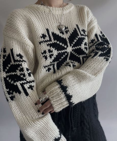 【USED】 Nordic Wool Knit Top/ 231026-006