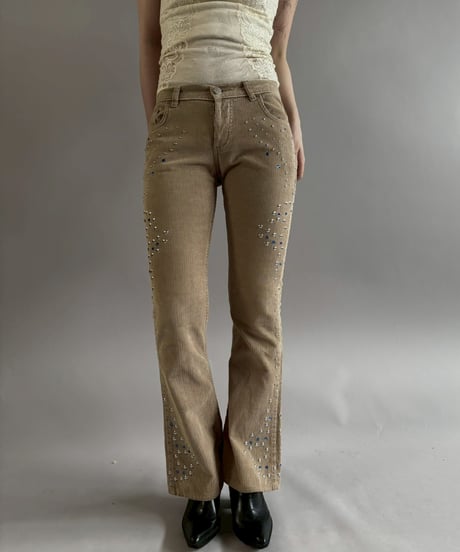 【USED】 Studs Design Corduroy Flare Pants / 260104-012