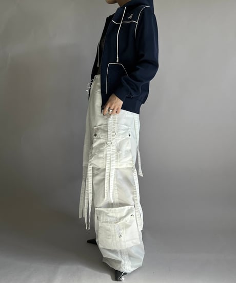 【USED】 Zip Up Hoodie Jersey Top /241207-037