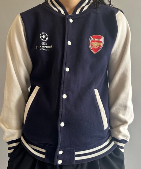 【USED 】CHAMPIONS LEAGUE ARSENAL Soccer Snap Jacket/240603-060